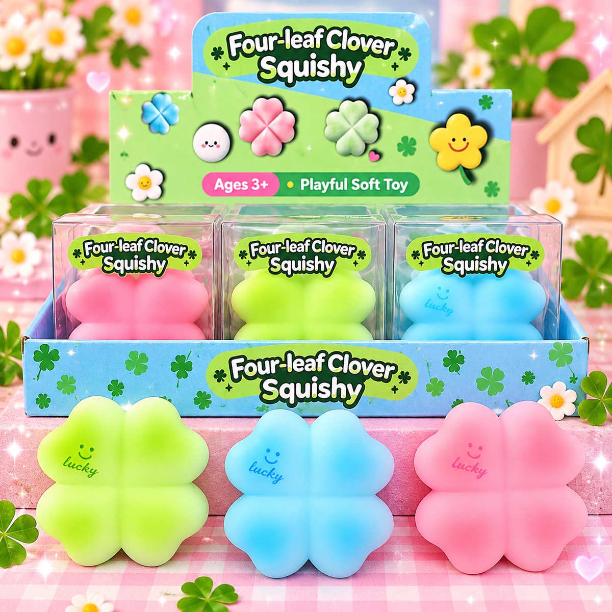 Clover-leaf squishy foam filled