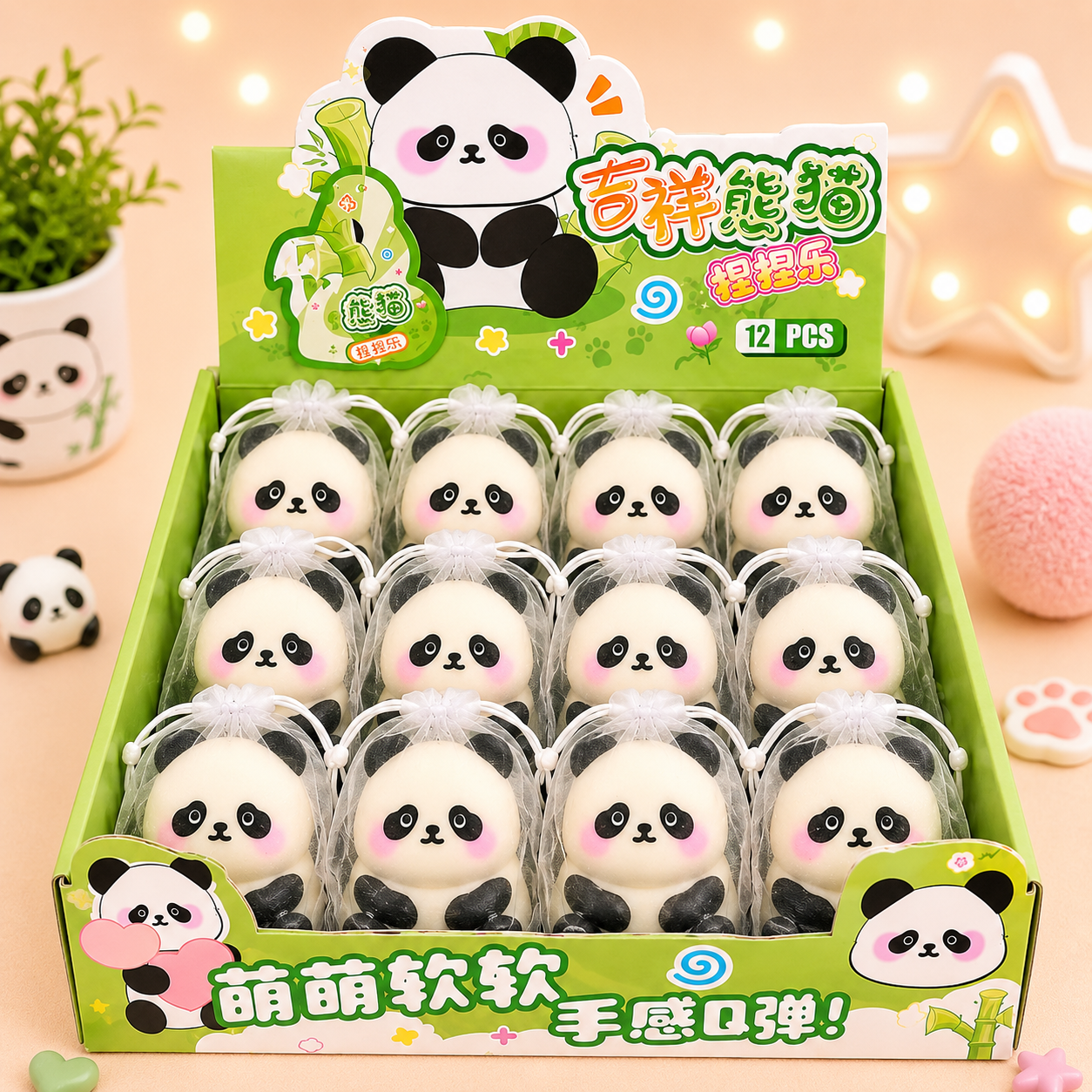 Cream filled squishy panda