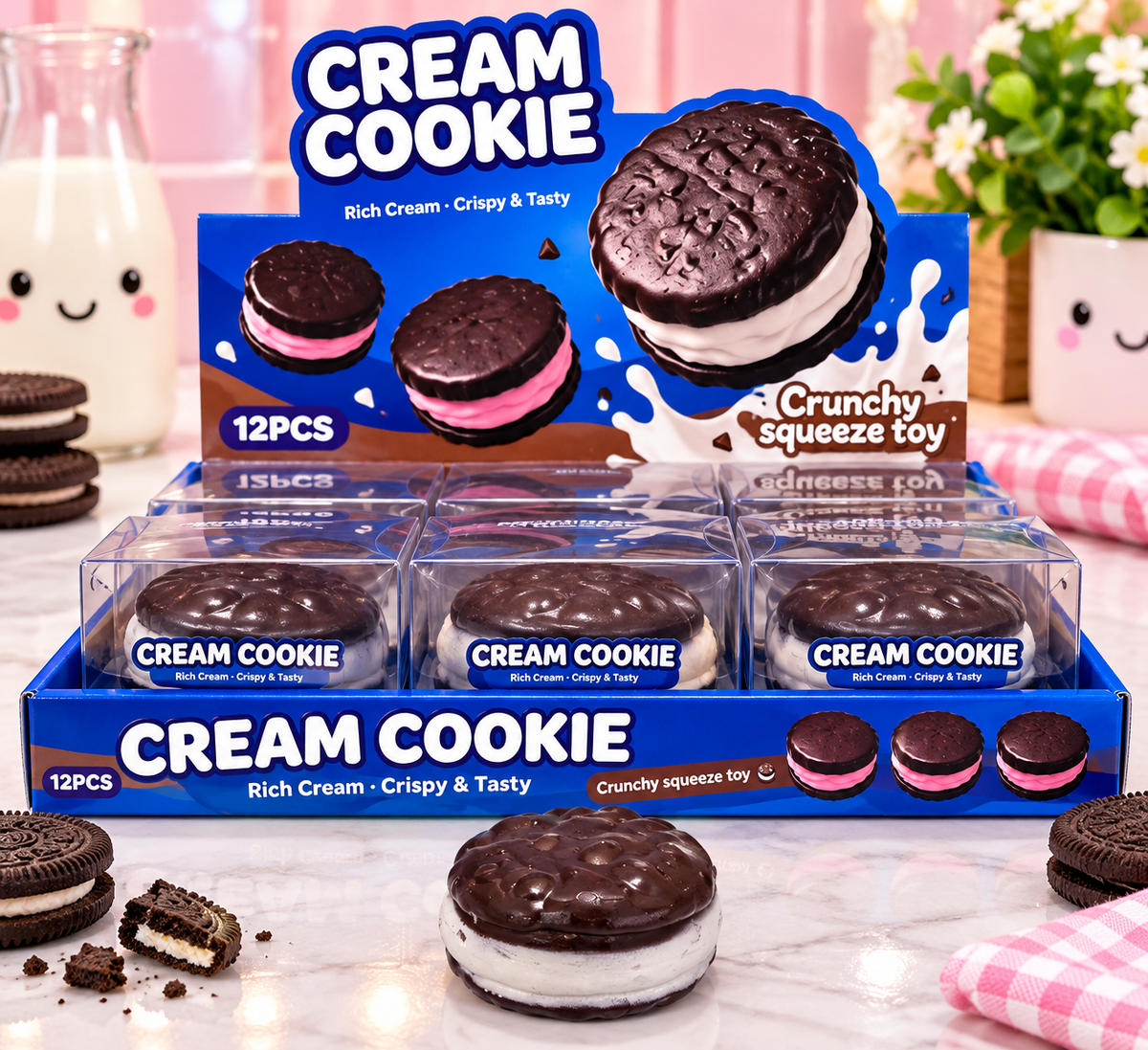 Crunchy cream cookie