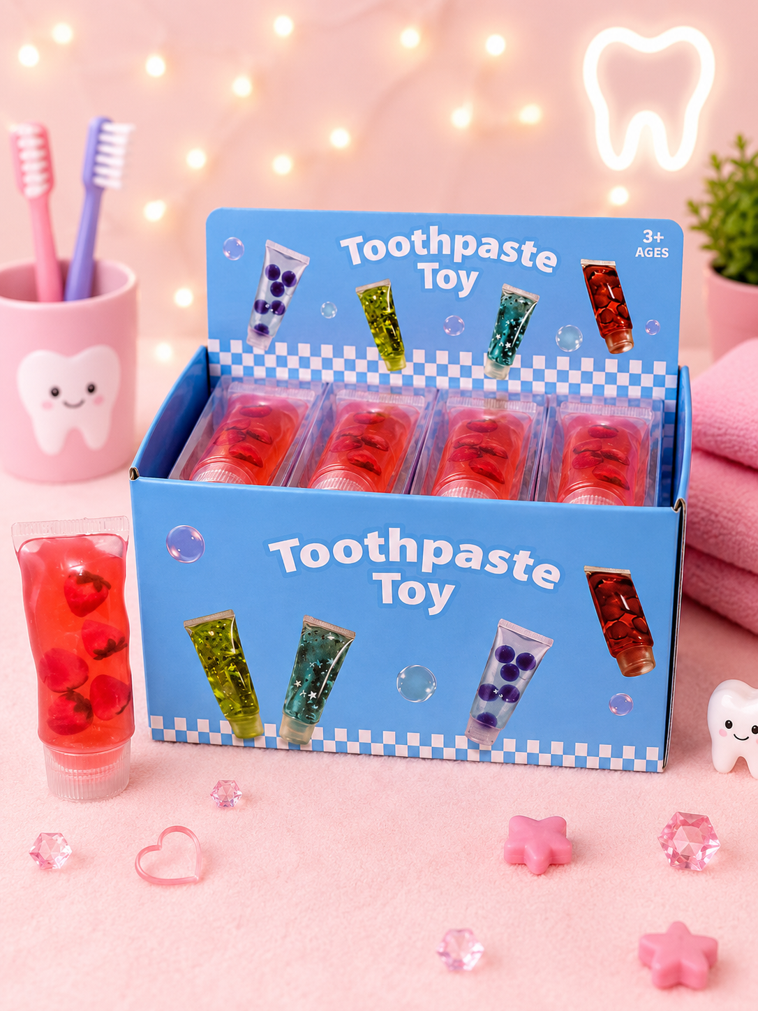 Strawberry toothpaste squishy