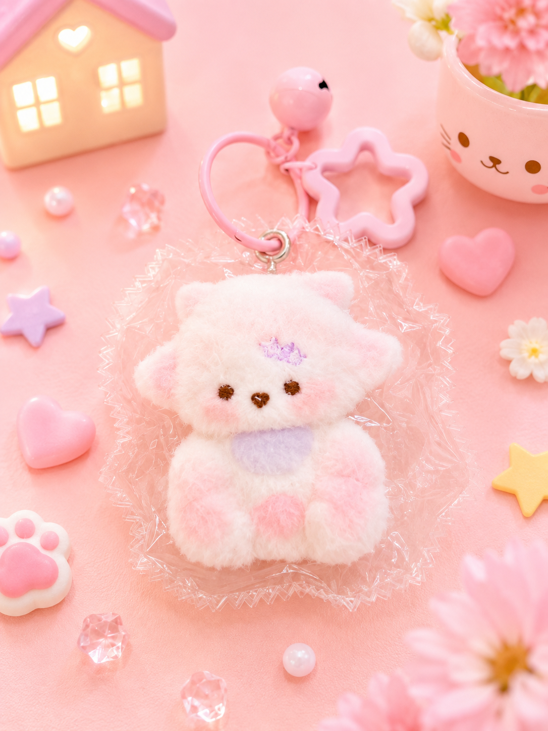 Kitty Squishy keychain